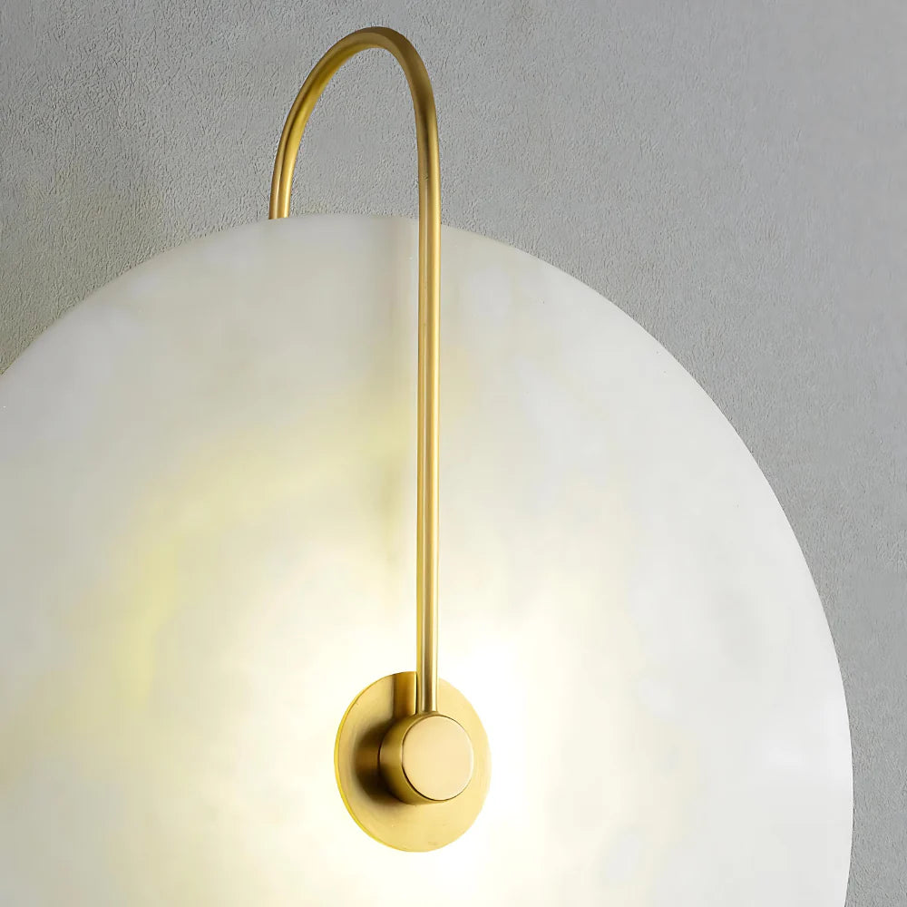 Modern LED Wall Sconce Light in Marble and Iron Design for Bedroom, Living Room, and Hallway – Energy-Efficient Wall Lamp