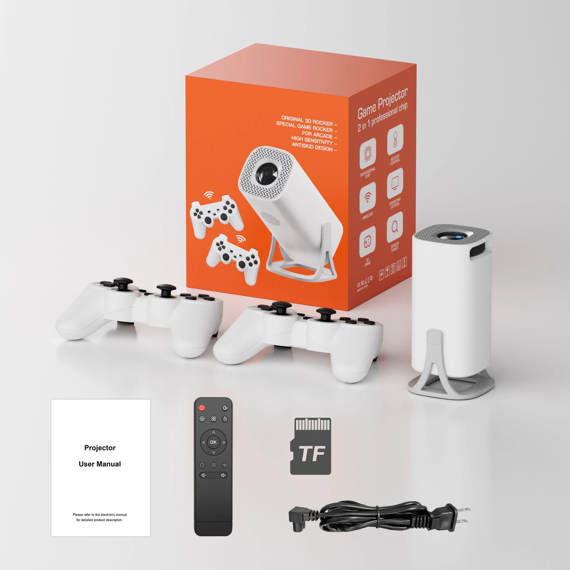 Mini Projector - Portable 4K Support, Short Throw, Android 11 Home Cinema Experience