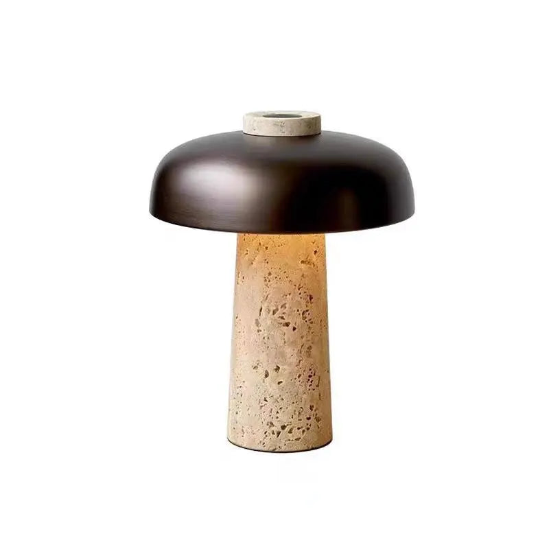 Raw Travertine Table Lamp – Timeless Elegance in Natural Stone-1