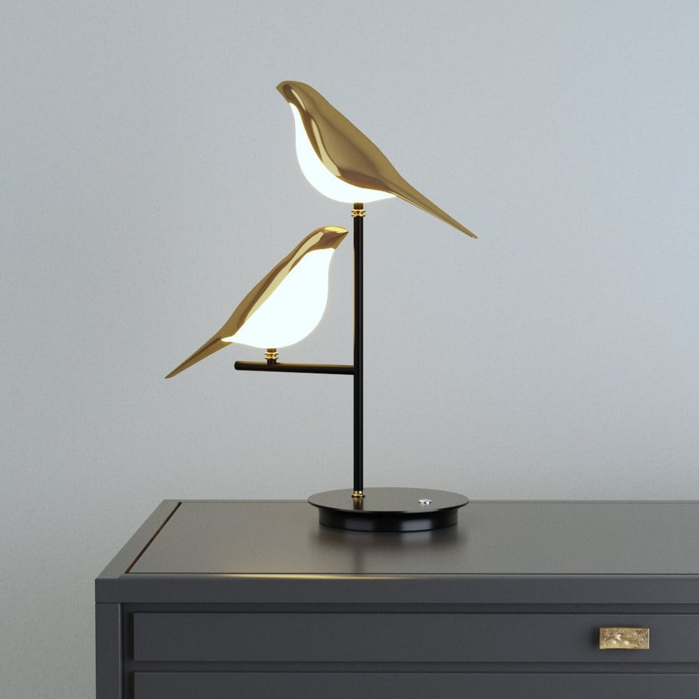 Bird Couple Table Lamp – Romantic LED Night Light, Touch Control, USB Rechargeable, Perfect for Bedroom, Living Room, or Gift