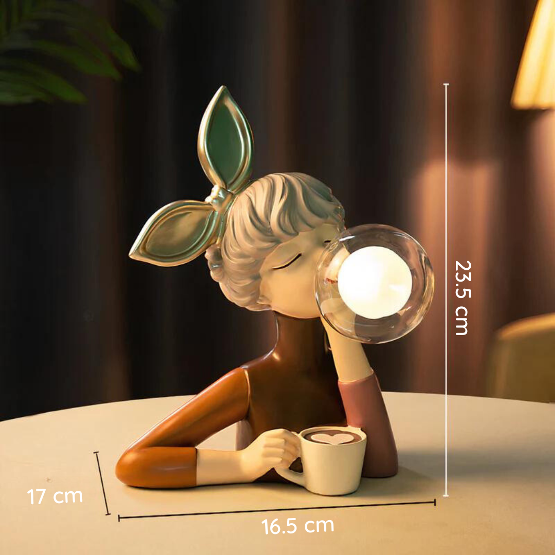 ArtisanGlow - Handcrafted Wooden Table Lamp with Textile Lampshade