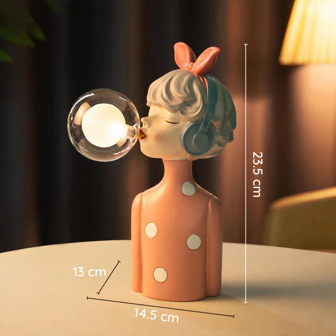 ArtisanGlow - Handcrafted Wooden Table Lamp with Textile Lampshade
