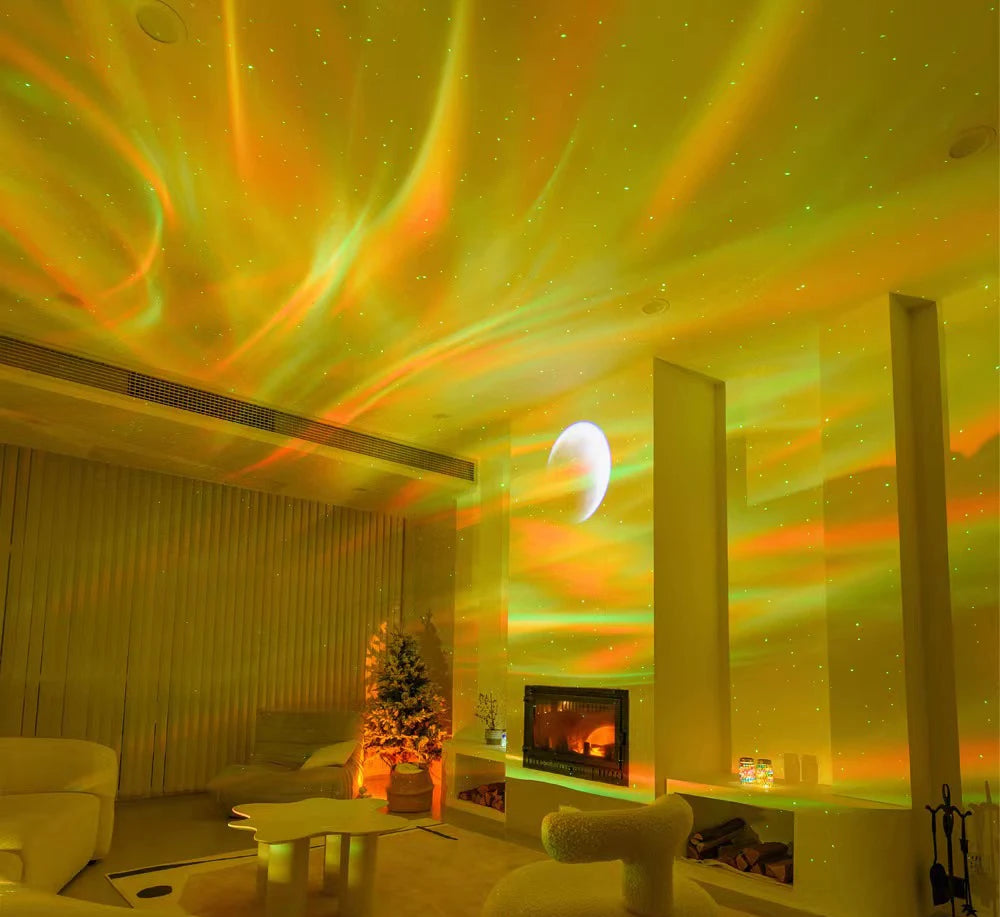 Aurora Galaxy Star Projector - 3-in-1 Night Light with Bluetooth Music, Timer, 55 Effects for Soothing Bedroom Decor