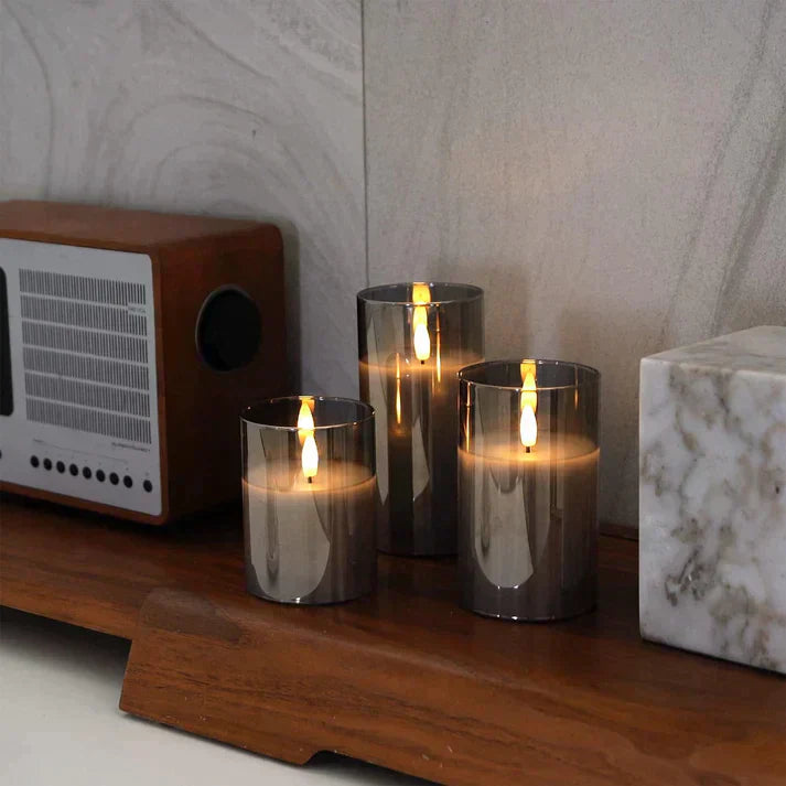 Realistic Flame Effect LED Candle Set – Elegant Wax Candles with Remote-3