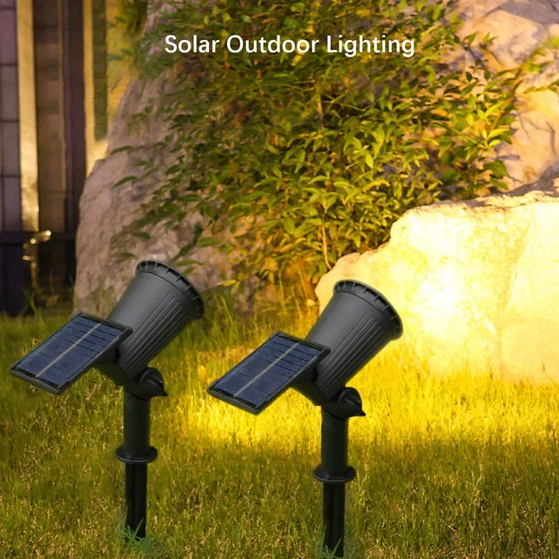 9 LEDs Solar Spotlights - Adjustable Brightness, IP65 Waterproof Solar Powered Security Lights for Garden and Patio 3