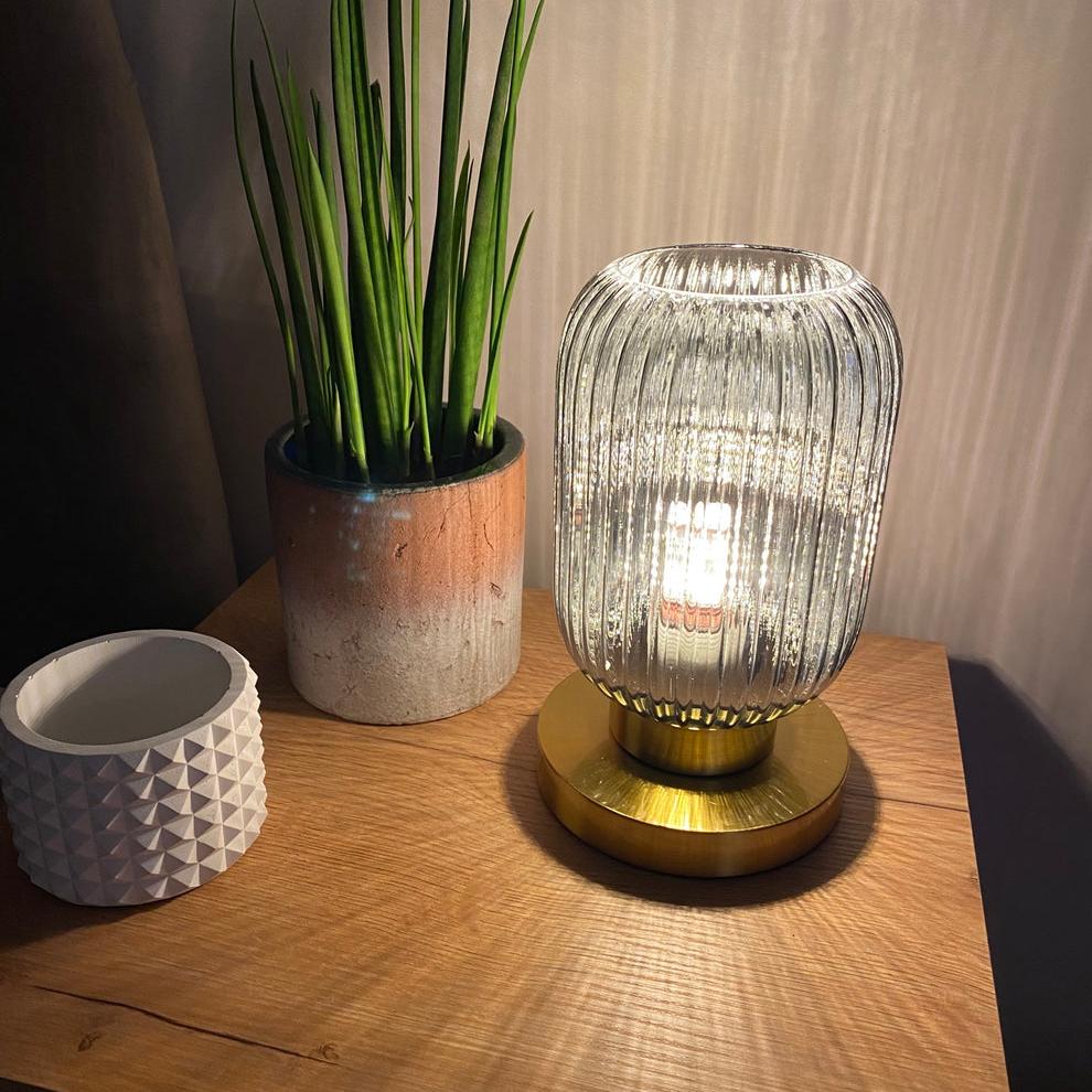 Nordic Glass Table Lamp – Modern Stained Glass Accent Light-5