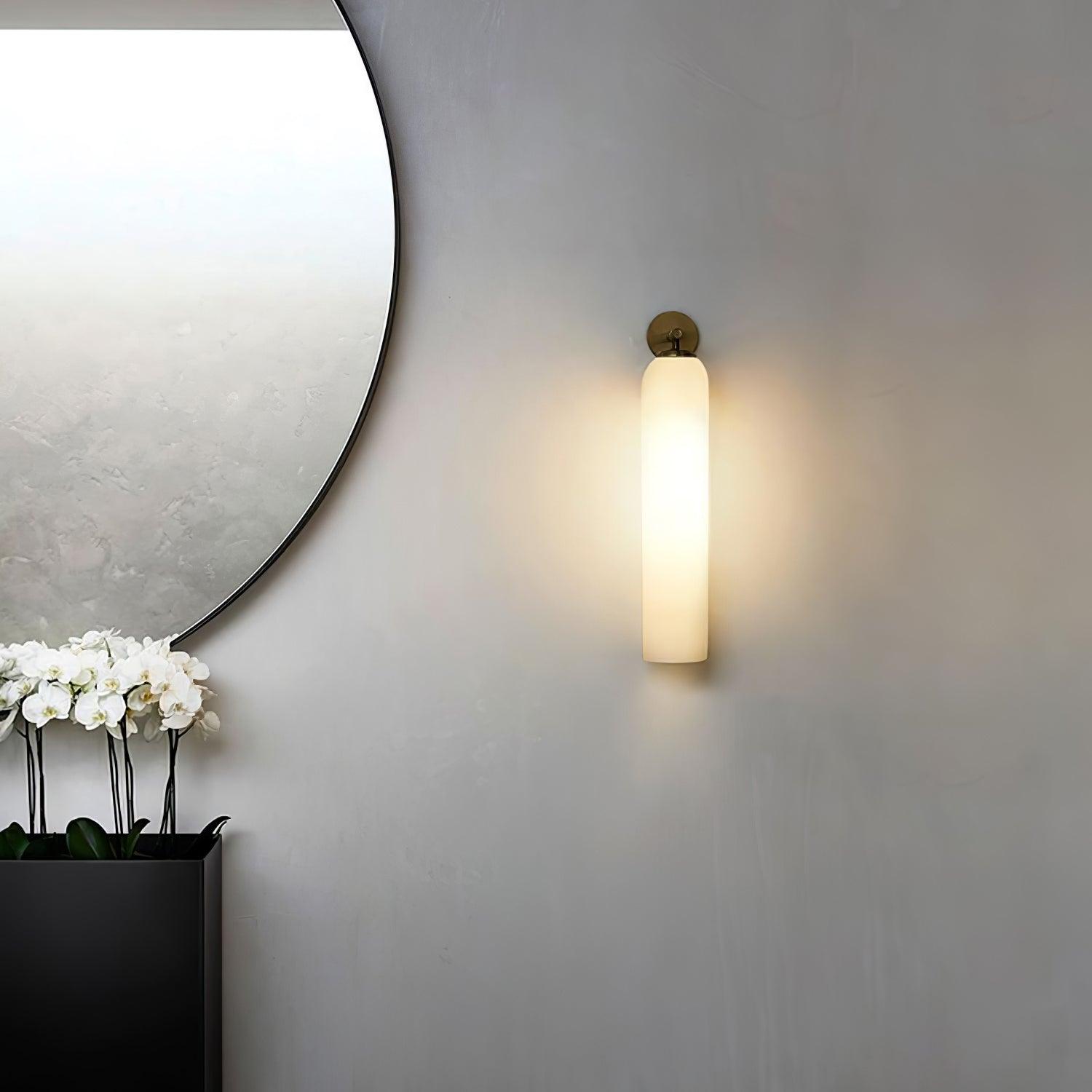 Elegant Glass Wall Sconce Lighting – Modern Design for Warm Ambiance in Living Room, Bedroom, or Hallway