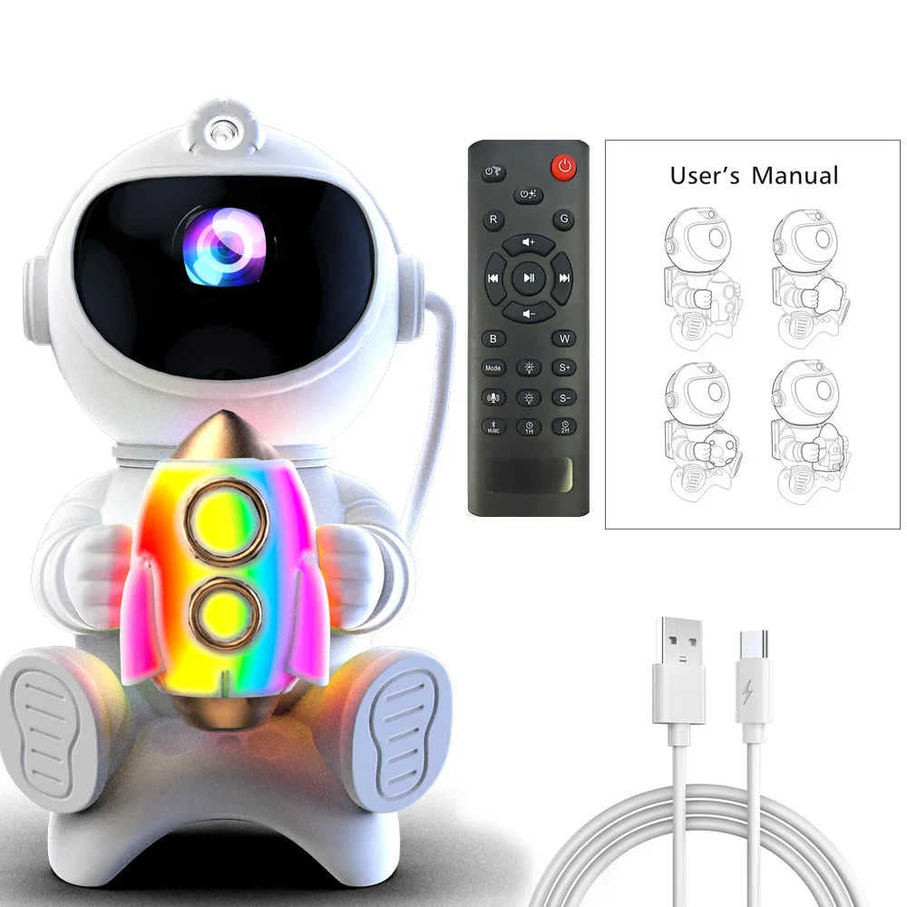 Astronaut LED Night Light Galaxy Projector with Bluetooth Speaker for Kids' Rooms 7