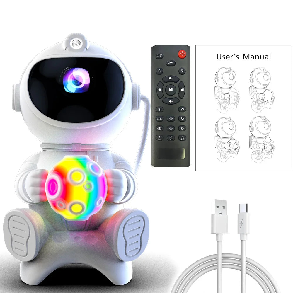 Astronaut LED Night Light Galaxy Projector with Bluetooth Speaker for Kids' Rooms 8