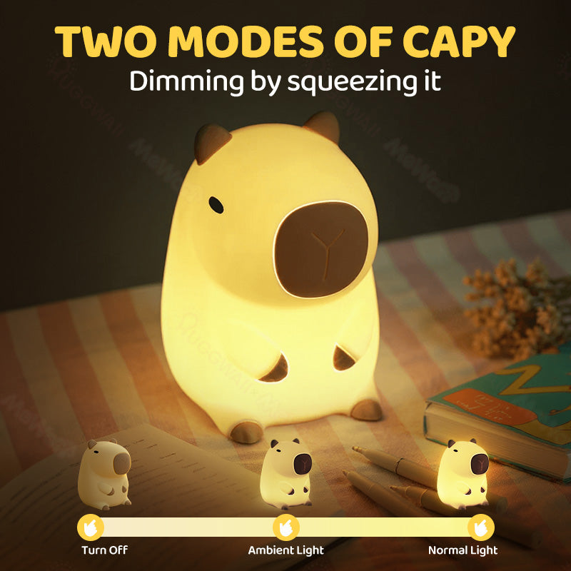 Capybara LED Night Light - Soft, Adjustable Glow for Relaxation and Comfort