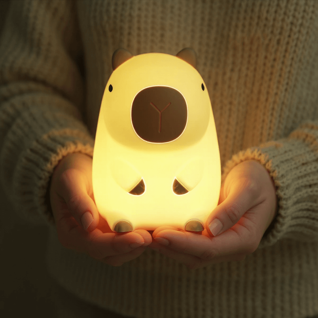 Capybara LED Night Light - Soft, Adjustable Glow for Relaxation and Comfort