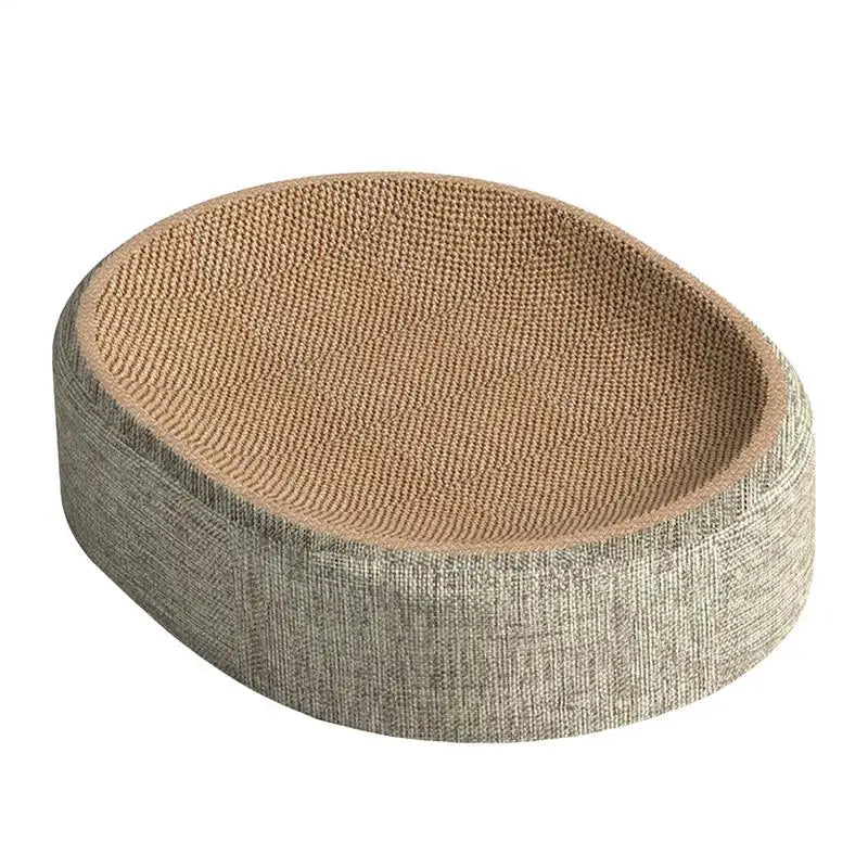Comfortable Oval Cardboard Cat Scratcher & Cat Mat Scratcher - Durable Multi-Functional Bed for Cats