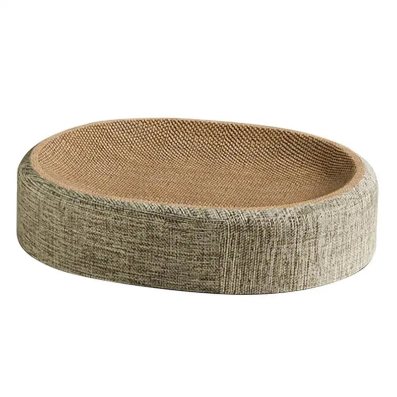 Comfortable Oval Cardboard Cat Scratcher & Cat Mat Scratcher - Durable Multi-Functional Bed for Cats