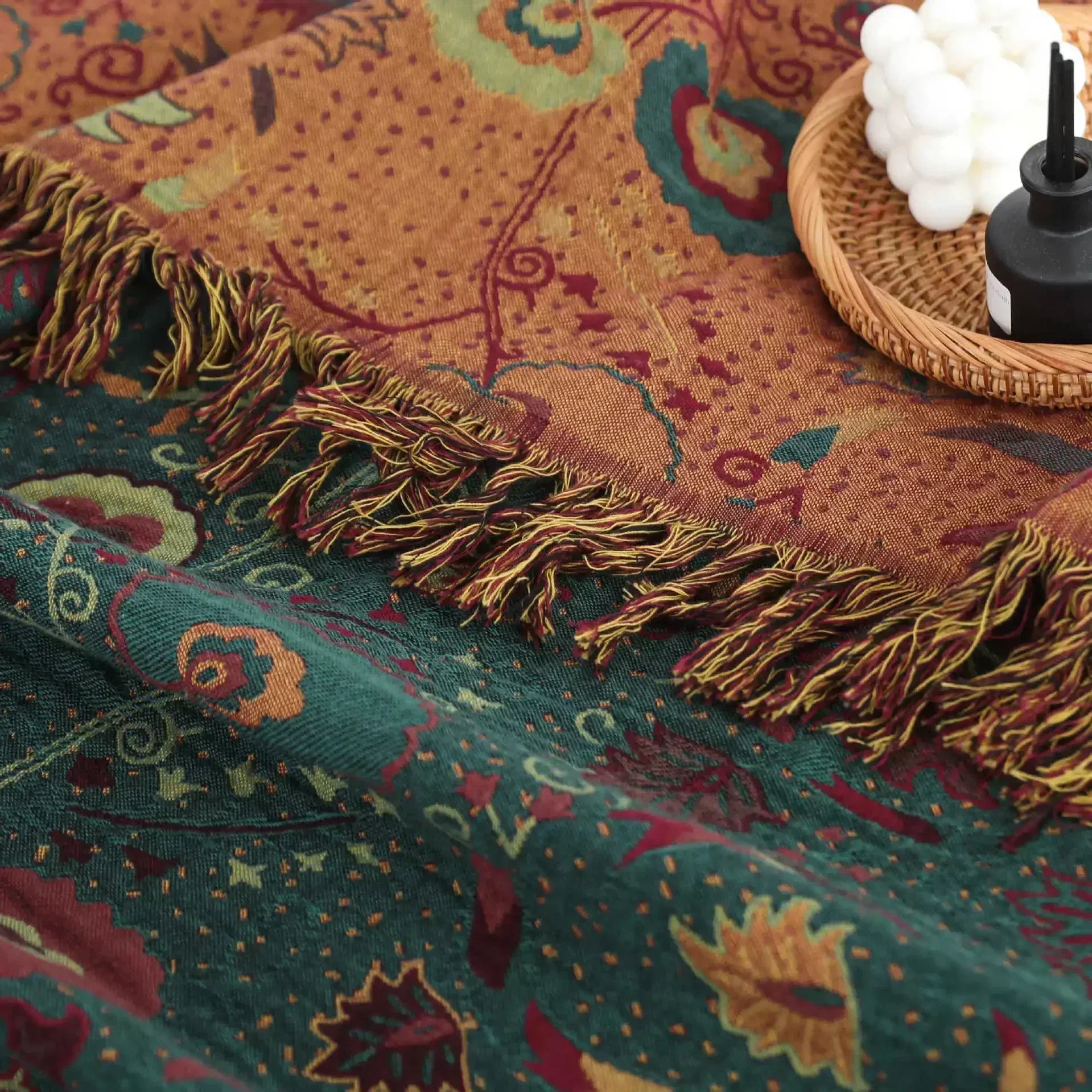 Cooling Cotton Blanket – Large Boho Throw for Summer Home Decoration, Soft and Breathable, Ideal for Beds and Sofas 3