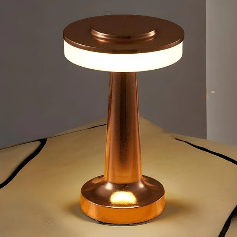 Cordless Minimalist Desk Lamp – Dimmable LED Touch Control, Rechargeable Portable Lighting for Home & Office