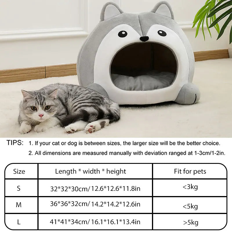 Cozy Soft Cat Bed for Kittens and Small Dogs - Comfortable, Portable, Easy to Clean Lounger