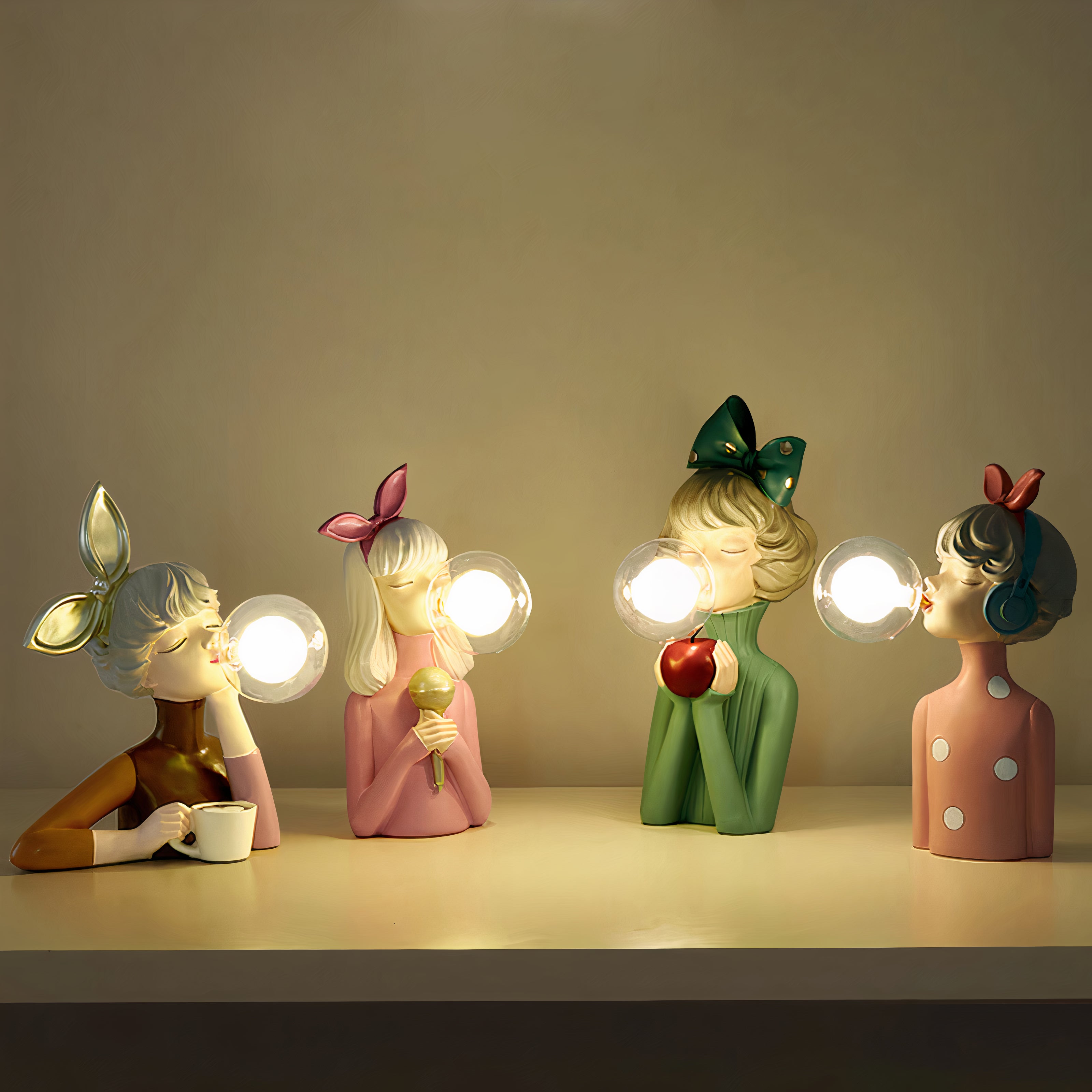 ArtisanGlow - Handcrafted Wooden Table Lamp with Textile Lampshade