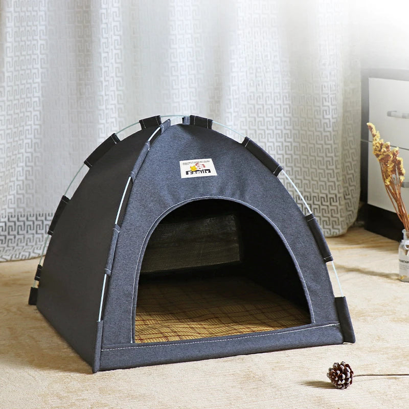 Foldable Tent Cat House - Portable, Breathable Shelter for All Seasons