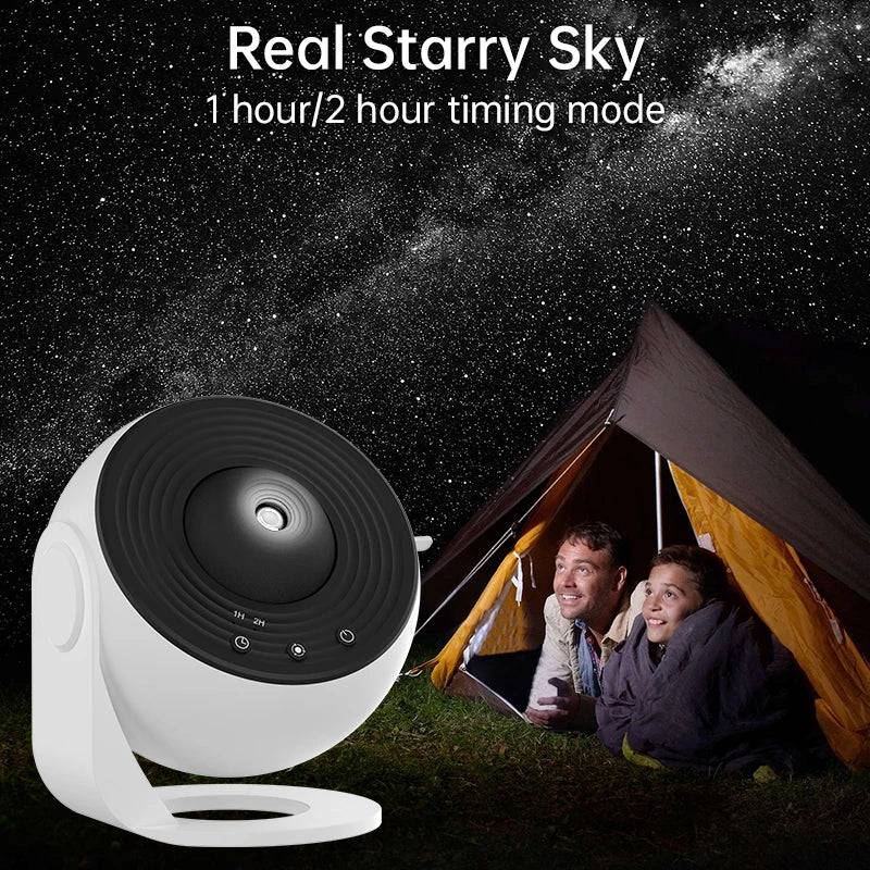 Galaxy Projector Night Light - 360° Rotating Starry Sky Lamp for Kids' Bedroom with 12 Celestial Displays 3