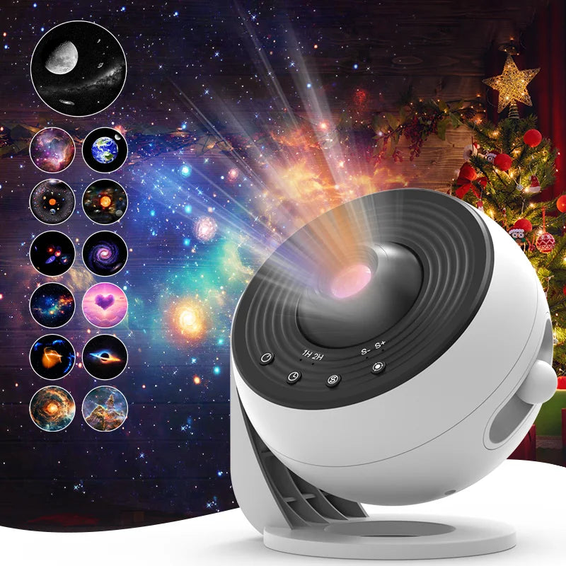 Galaxy Projector Pro Night Light - 360° Rotating Planetarium Lamp for Kids' Bedroom with 12 Display Scenarios 0