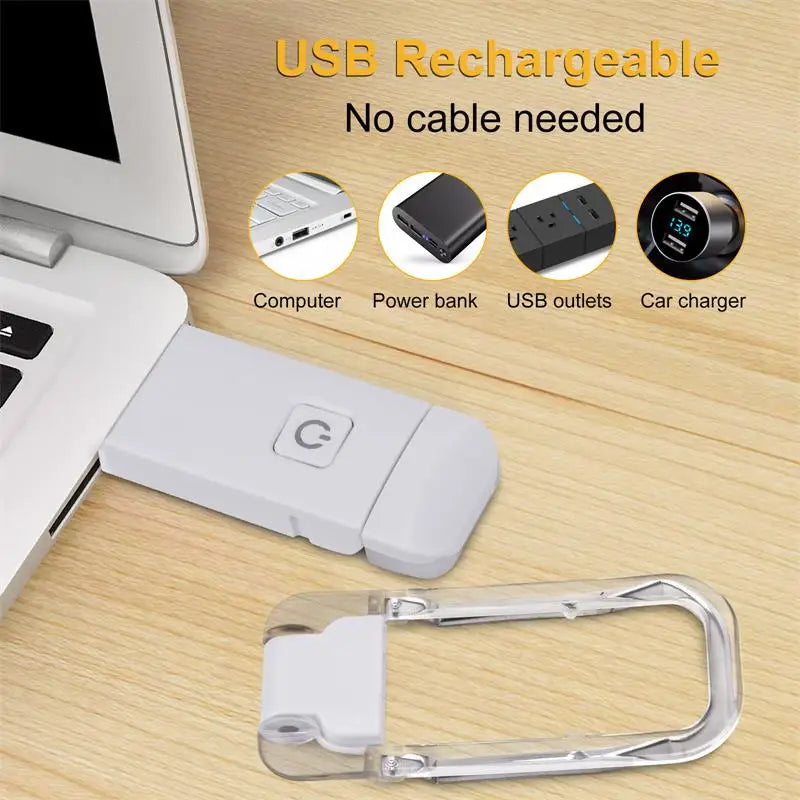 USB Rechargeable Clip-On Book Light with Adjustable Brightness and Color Temperature – Portable Reading Lamp for Eye Protection-4