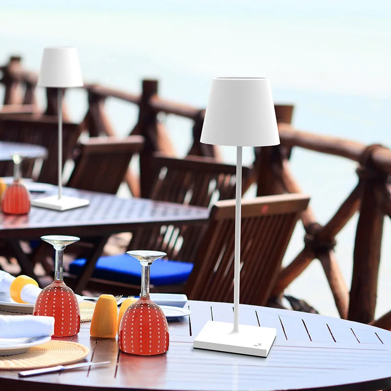 GlowSphere - Wireless Rechargeable Touch Table Lamp for Stylish Home & Office Lighting