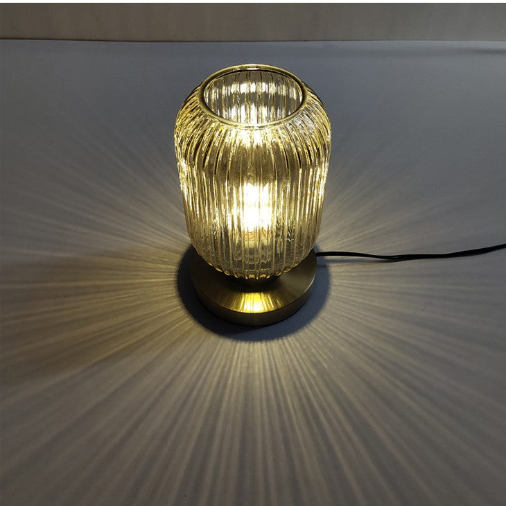 Nordic Glass Table Lamp – Modern Stained Glass Accent Light-3