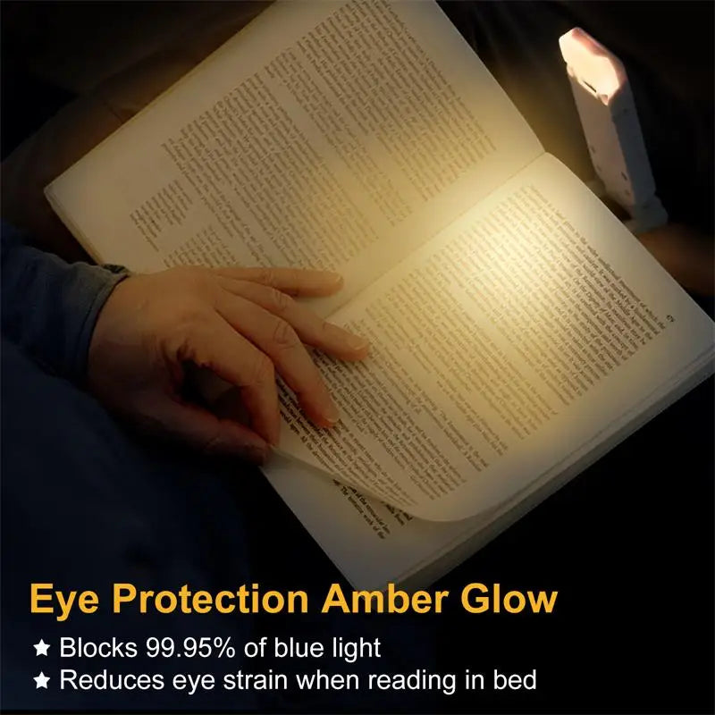 USB Rechargeable Clip-On Book Light with Adjustable Brightness and Color Temperature – Portable Reading Lamp for Eye Protection-5