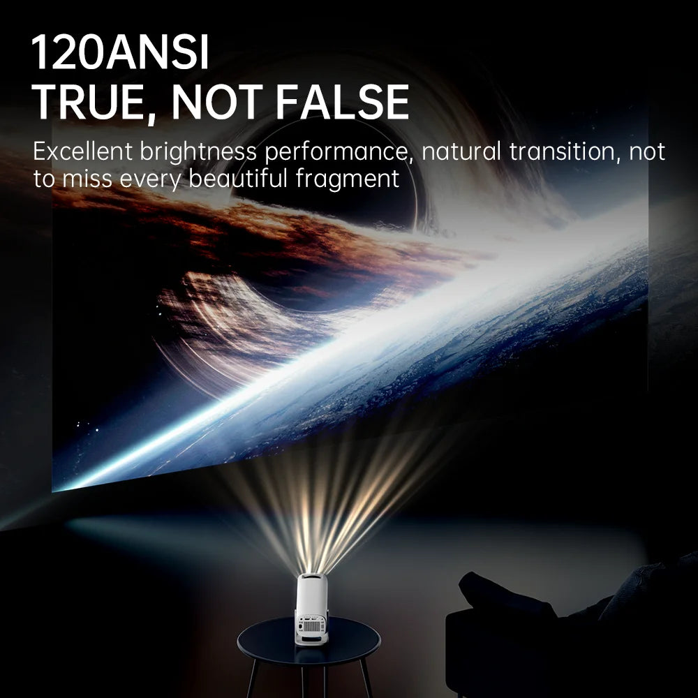 HONGTOP S40 Mini Projector - Portable 4K Support, Short Throw, Android 11 Home Cinema Experience 4