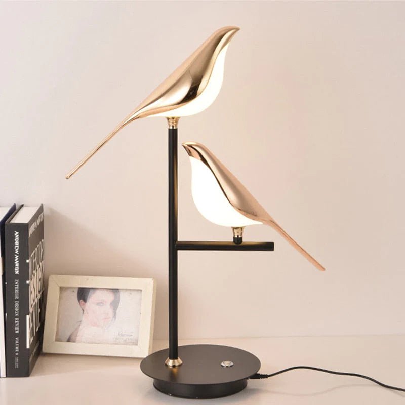 Bird Couple Table Lamp – Romantic LED Night Light, Touch Control, USB Rechargeable, Perfect for Bedroom, Living Room, or Gift