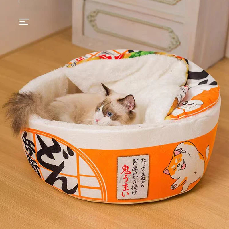 Noodle Shape Pet Bed for Cats & Small Dogs - Cozy, Warm Nest for Ultimate Comfort