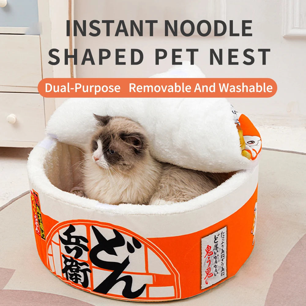 Noodle Shape Pet Bed for Cats & Small Dogs - Cozy, Warm Nest for Ultimate Comfort