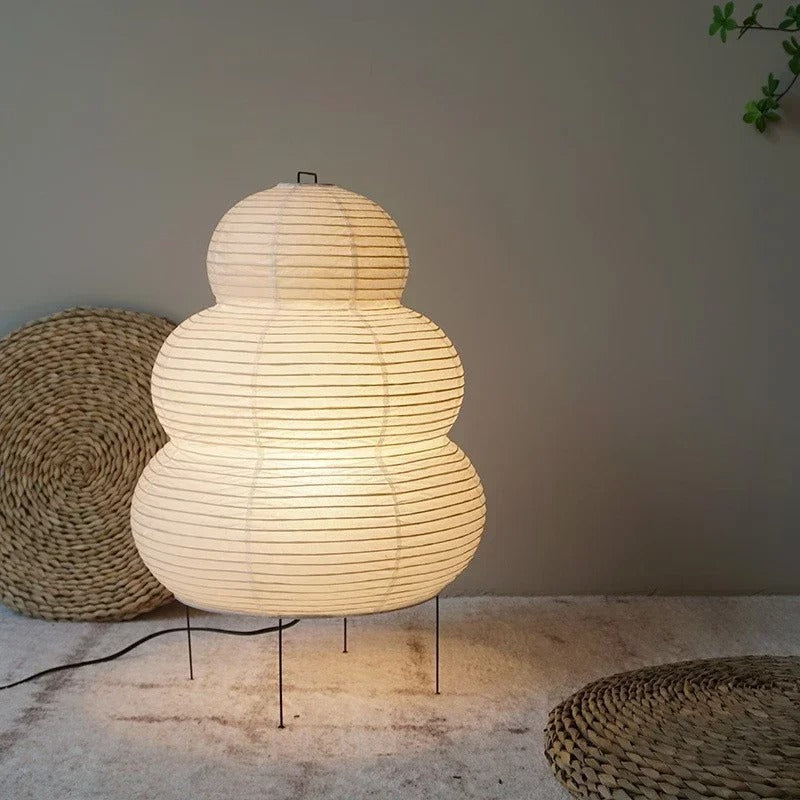 Japanese Washi Floor Lamp – Spherical Rice Paper Design for Soft Diffused Light, 40cm Diameter, E27 Bulb Compatible 4
