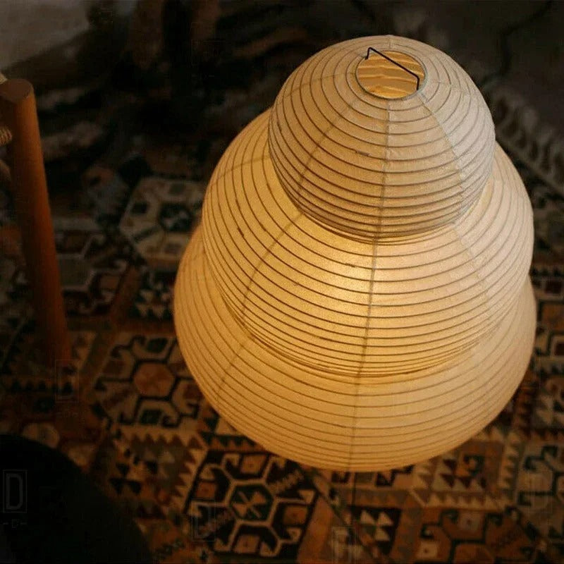 Japanese Washi Floor Lamp – Spherical Rice Paper Design for Soft Diffused Light, 40cm Diameter, E27 Bulb Compatible 6