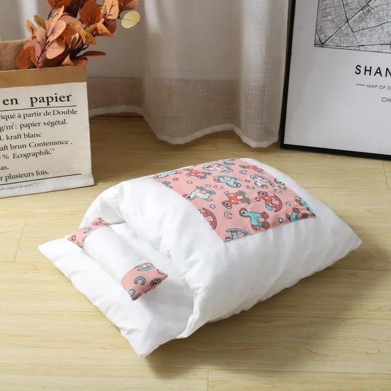 Cat Cave Bed - Cozy Removable Cat Bed for Comfort and Security, Ideal for Adult Cats and Small Dogs