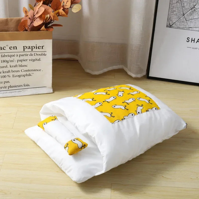 Cat Cave Bed - Cozy Removable Cat Bed for Comfort and Security, Ideal for Adult Cats and Small Dogs