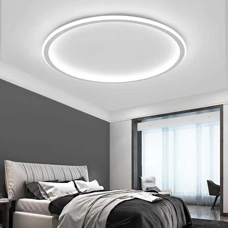Variant image for Scandinavian Round LED Ceiling Light – Modern Flush Mount Design for Living Room, Bedroom, and Hallway-6