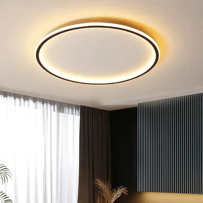 Scandinavian Round LED Ceiling Light – Modern Flush Mount Design for Living Room, Bedroom, and Hallway-1