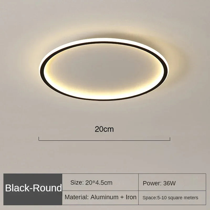 Scandinavian Round LED Ceiling Light – Modern Flush Mount Design for Living Room, Bedroom, and Hallway-6