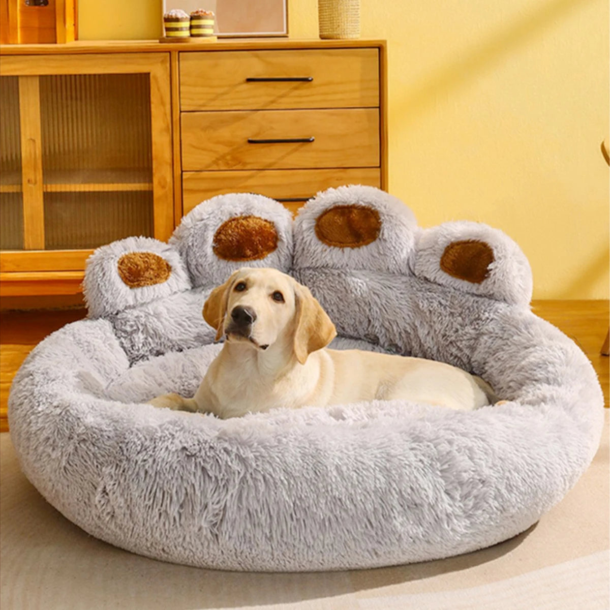 Fluffy Dog Bed for Ultimate Comfort and Support - Soft, Non-Slip, Machine Washable, Ideal for Large Dogs and Cats