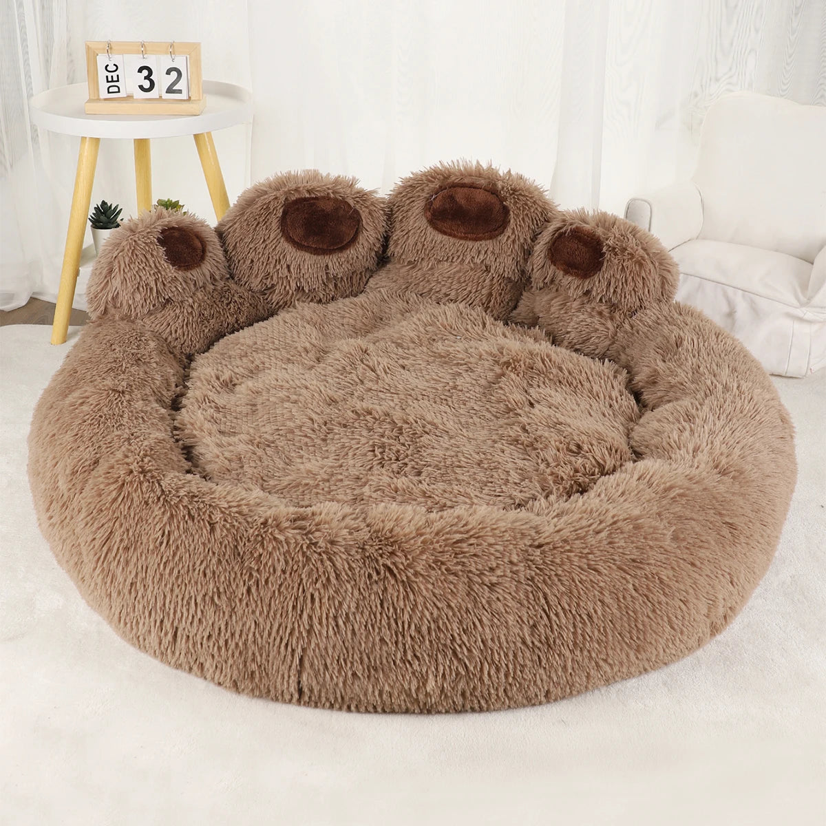Fluffy Dog Bed for Ultimate Comfort and Support - Soft, Non-Slip, Machine Washable, Ideal for Large Dogs and Cats