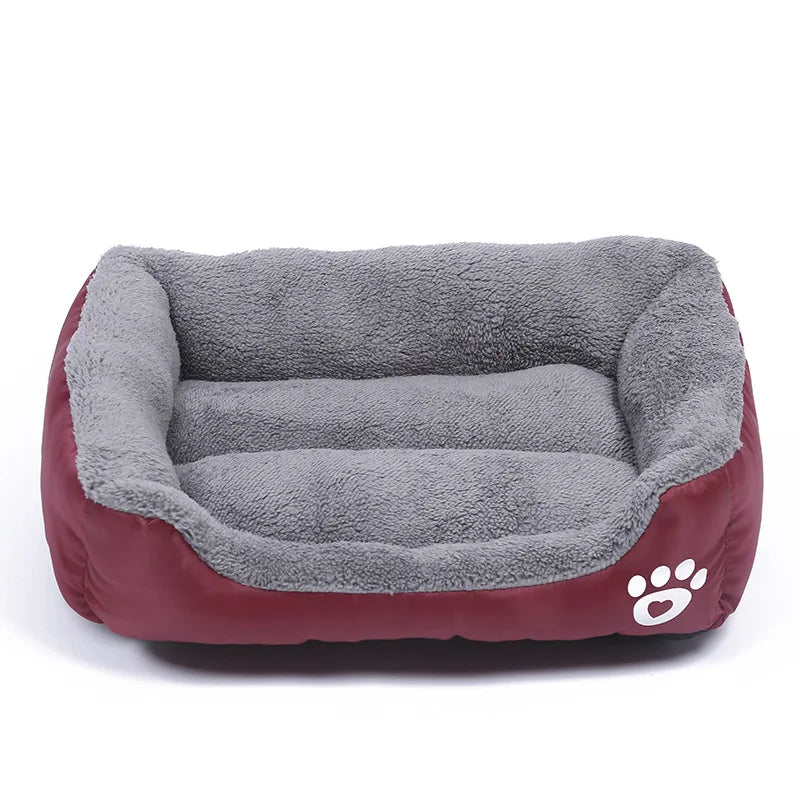 Large Washable Dog Bed - Plush Waterproof Mattress for Comfort in All Seasons