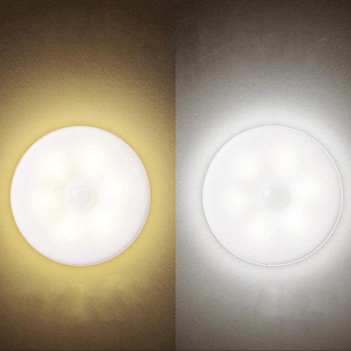 Circle Motion Sensor Light - Energy-Saving, Easy Installation Motion Activated Light for Hallways & Closets