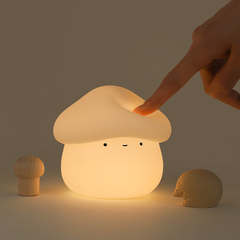 Mushroom LED Night Light - Soft Glow for Cozy Ambiance, Safe and Rechargeable Design