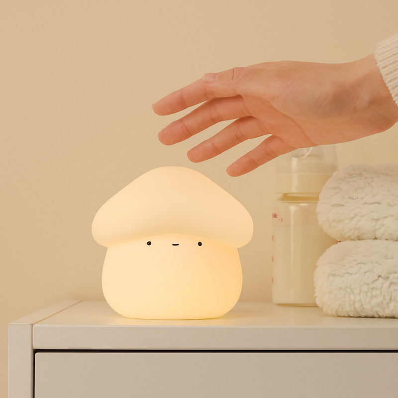 Mushroom LED Night Light - Soft Glow for Cozy Ambiance, Safe and Rechargeable Design