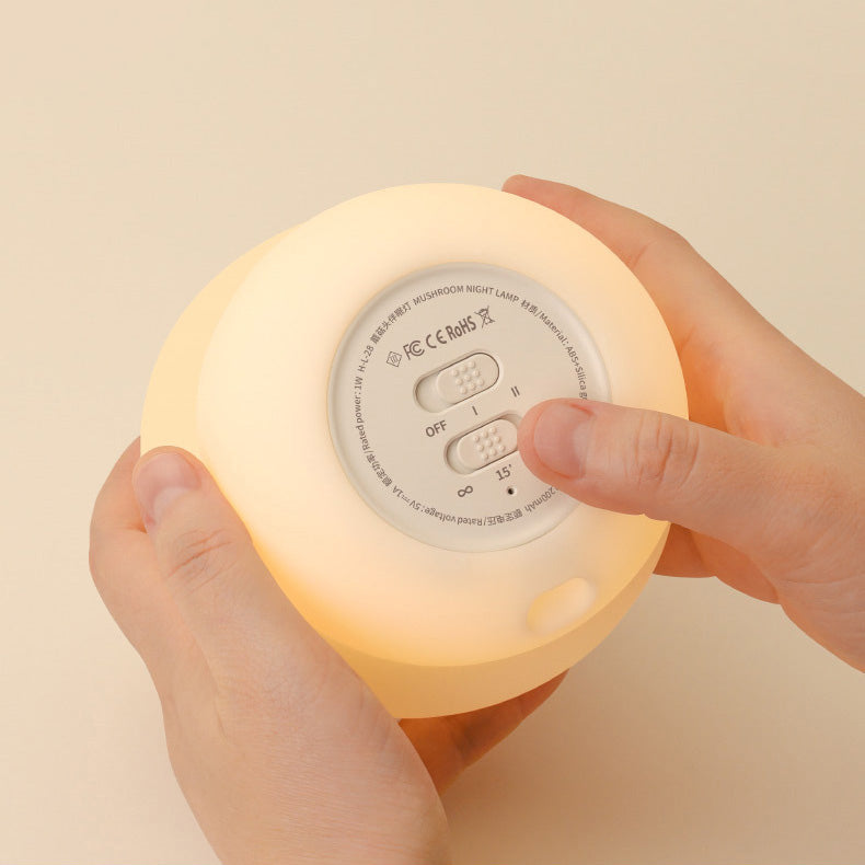 Mushroom LED Night Light - Soft Glow for Cozy Ambiance, Safe and Rechargeable Design