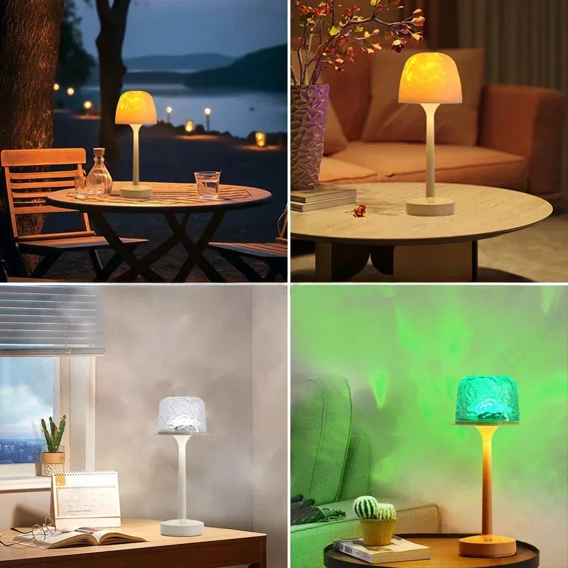 Mushroom Table Lamp - Water Ripple Projection Bedside Table Lamp for Relaxing Bedroom Ambiance 4