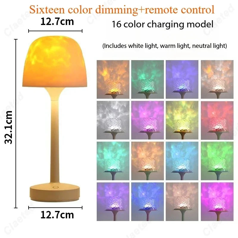 Mushroom Table Lamp - Water Ripple Projection Bedside Table Lamp for Relaxing Bedroom Ambiance 6
