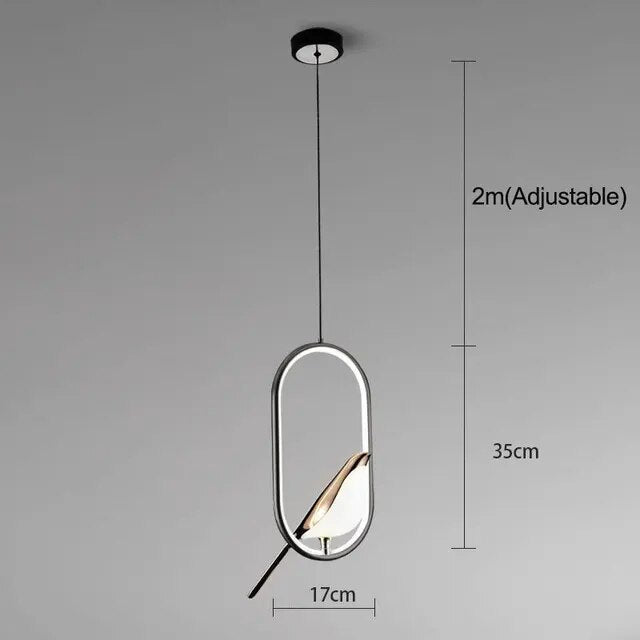 Luxury Glass Pendant Light with Golden Bird Design – Elegant Kitchen Hanging Light, 12-Inch Ceiling Fixture-1