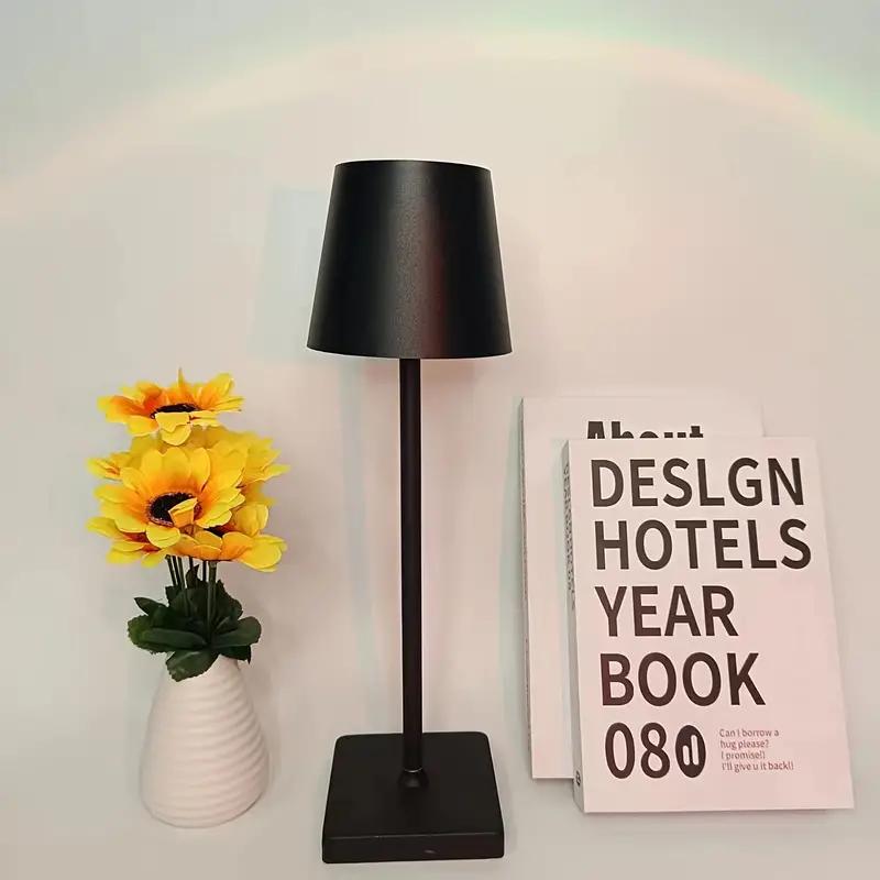 Dimmable LED Table Lamp with USB Charging – Cordless Aluminum Alloy Design for Home and Office-4